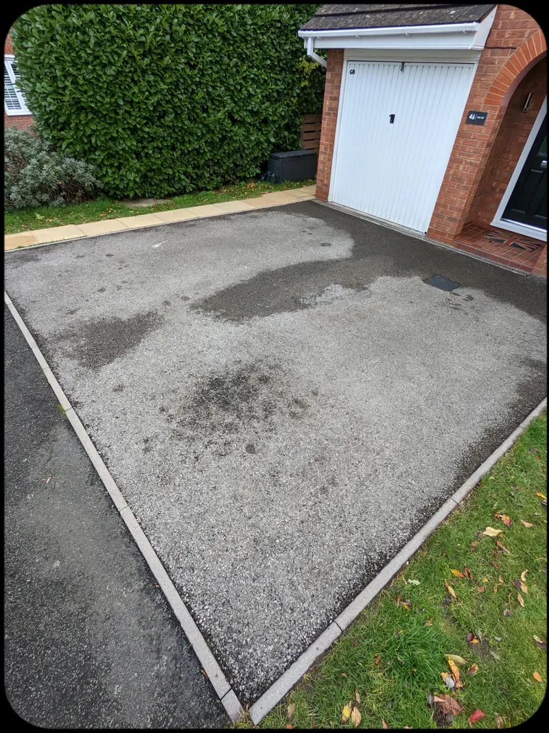 Driveway before restoration